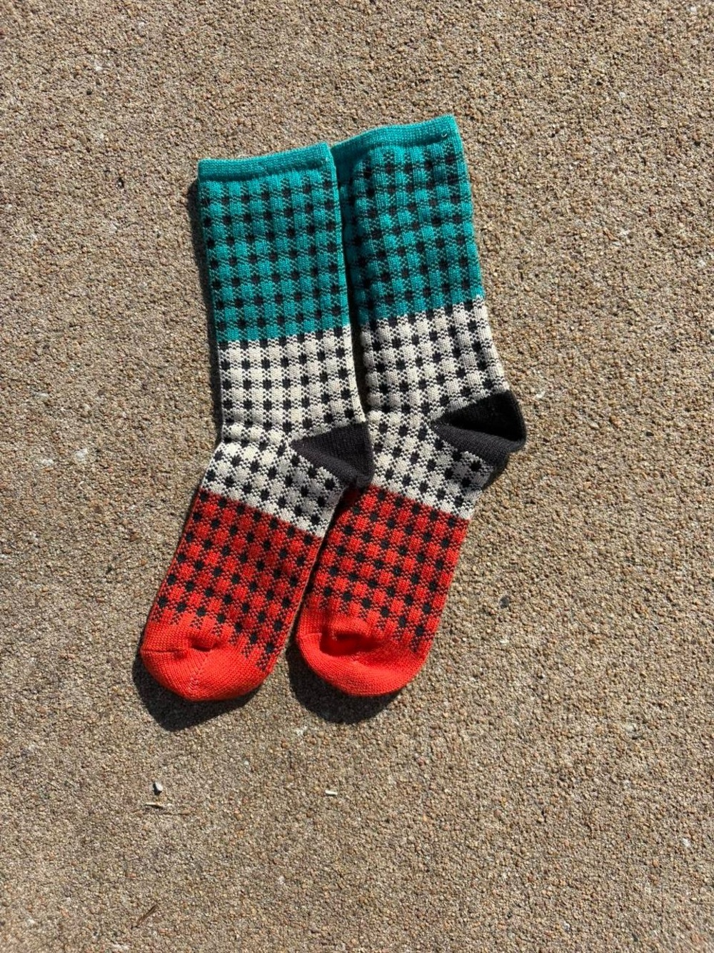 Kapital multi-colored checkered socks
